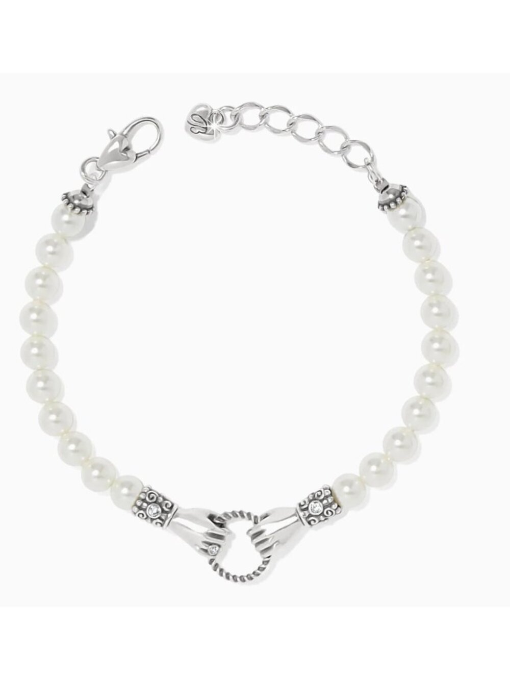 Brighton Loving Hands Bracelet Color: Silver Pearl  JF0281  $88 NWT